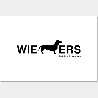 Wieners Dachshund SMOOTH COAT (Black) Posters and Art